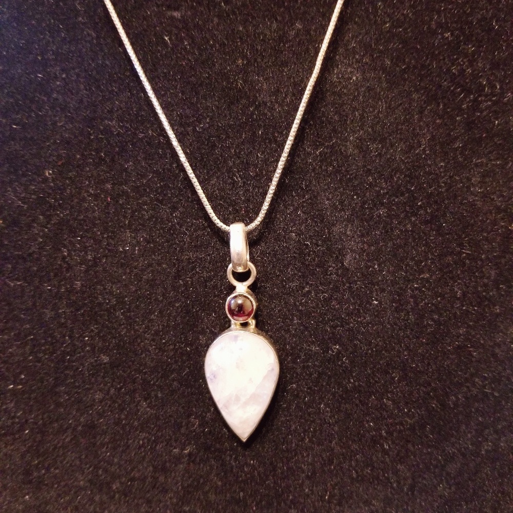 Moon Stone and Red Garnet